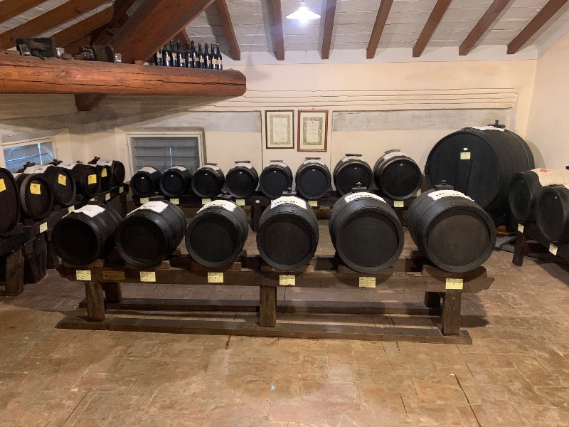 Barrels containing balsamic vinegar