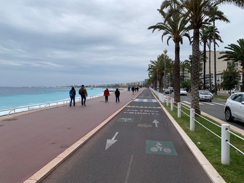 Bike lanes in Nice