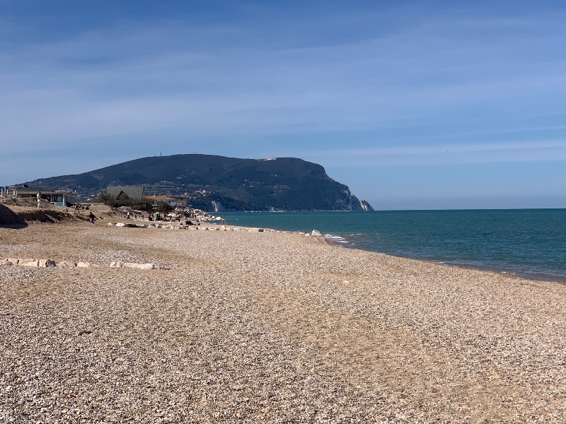 Reaching Ancona - we needed to pass that hill
